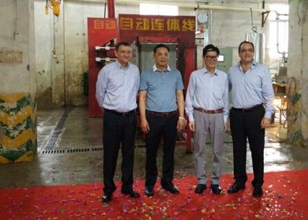 鹰卫浴研发国内首条卫浴成型全自动化设备