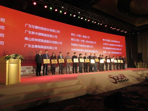 美标蝉联五年中国房地产开发企业500强首选