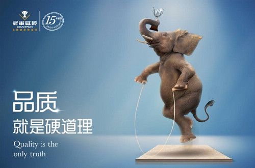 邀请陆地最大动物“大象”验证冠军磁砖品质