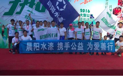 刷新多彩公益世界!“晨阳水漆”派队参加2016“挑战8小时”活动