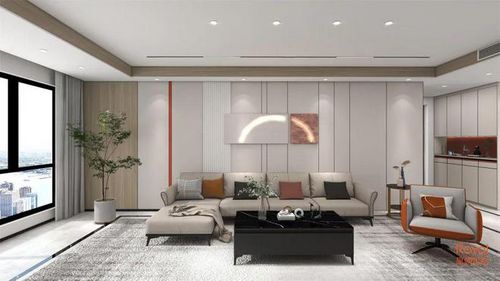 皇朝定制:90m²现代轻奢风居然有个超大的客餐厅,这设计太好看了!